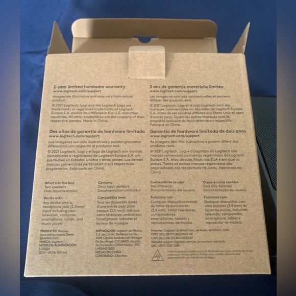 Logitech S-120 Computer Speakers, black, NWT - Picture 2 of 5